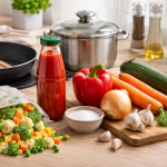 Minimalistyczny zestaw warzyw + patelnia (zero sałaty)