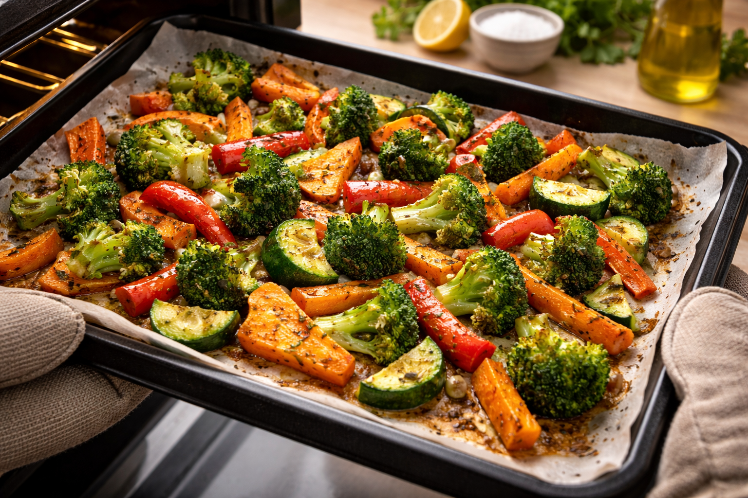 Jedna blacha, trzy obiady (warzywa bez sałaty)