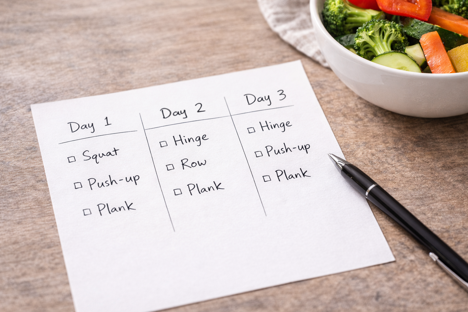 Lista zakupów i prosty plan gotowania na 3 dni