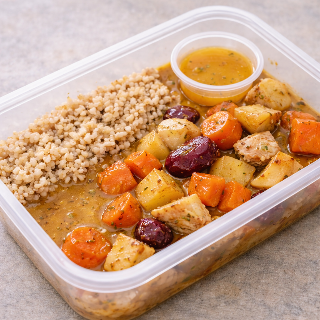 Rozmoknięte warzywa w pojemniku